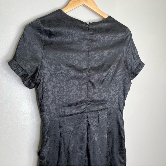 Lulus Rose Were the Days Black Jacquard Dress Size Medium - Picture 7 of 10